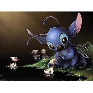 Collectie puzzel 1000 stukjes, Star Baby Stitch Feeding The Birds – Diy volwassen kinderen volwassen puzzels Educatieve…