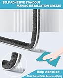 5.5 Metre Draught Excluder for Doors & Windows | Extra Long Self-Adhesive Seal Strip for Energy Saving | Quick Install, Blocks Draft, Noise & Light | Grey Thermal Insulation Tape - Image 3