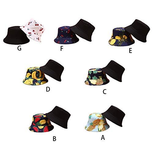 Chapéu bucket – Chapéu de verão reversível embalável – Chapéu de pescador colorido tropical com esta
