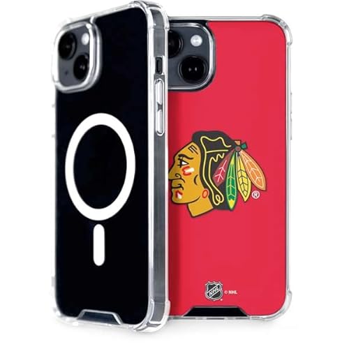 Skinit Case Compatible With Magsafe Iphone 13 - Officially Licensed Nhl Chicago Blackhawks Solid Background Design #TOP3