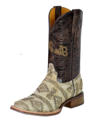 Tin Haul Women's Sign of The Sun Western Boot Broad Square Toe - 14-021-0007-1511 BR 11 M US Brown