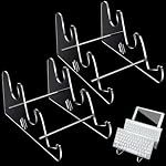 Taiyin Acrylic Keyboard Display Stand Holder Mechanical Computer Stand Shelf for Desk Transparent Acrylic 3 Tier Keyboards Storage Holder Tray for Computer Tablet Picture Frame(2 Pcs)