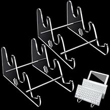 Taiyin Acrylic Keyboard Display Stand Holder Mechanical Computer Stand Shelf for Desk Transparent Acrylic 3 Tier Keyboards Storage Holder Tray for Computer Tablet Picture Frame2 Pcs