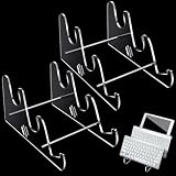 Taiyin Acrylic Keyboard Display Stand Holder Mechanical Computer Stand Shelf for Desk Transparent Acrylic 3 Tier Keyboards Storage Holder Tray for Computer Tablet Picture Frame(2 Pcs)