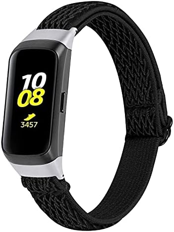 Fit for Samsung Galaxy Fit SM-R370 Bands Women Men, Stretch Adjustable Elastic Nylon Bracelet Strap Replacement Watch Band Wristbands for Samsung Galaxy Fit Fitness Tracker