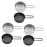  BESTonZON 6 Pièces Mini Tamis à Farine Passoire à Farine Tamis à Farine Fine Tamis à Gâteau Pulpe Passoires à Farine Bassine Emaillee Vintage Écumeur D\'huile Acier Inoxydable Quinoa