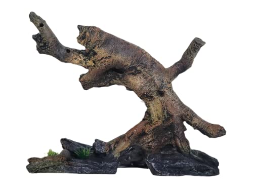 Image of Large Fish Tank Decoration Fish Hideout Snake Ball Python Climbing Rest Sleep Tree Trunk Big Aquarium Ornament