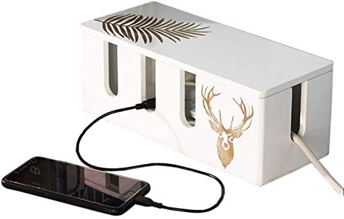 Router-Rack Regale Holz Kabelmanagement Box, Kabelorganisator Box versteckt Power Strip, Surge Protector Cover hält Kinder sicher,