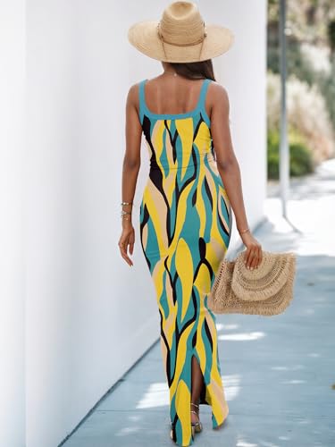 Image of HTD Women Summer Sexy Maxi Bodycon Long Dress Casual Slip Dresses
