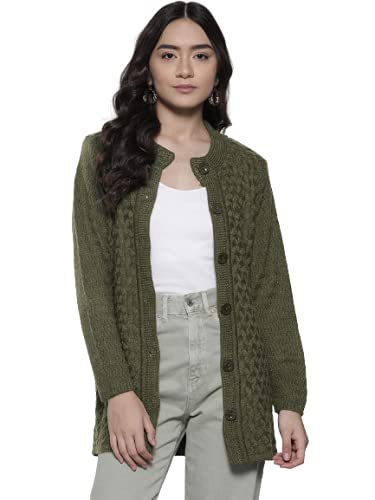 Image of One femme Women's Woollen Solid Color Coat