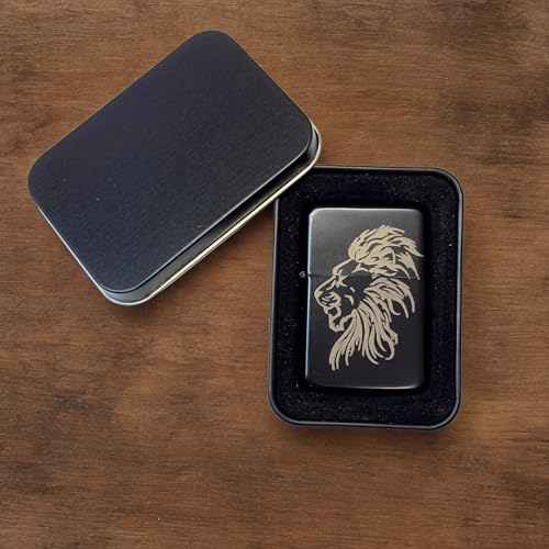 Encendedor negro Black Lighter Lion miniatura 2