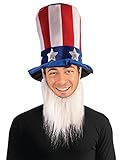 Rubies Forum Novelties Men's Uncle Sam Hat with Beard, One Size