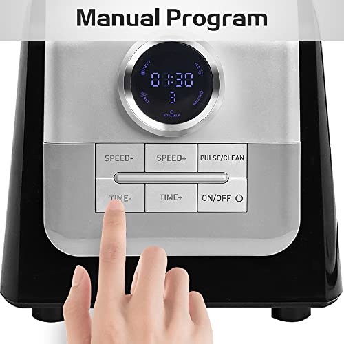 Potlimepan Professional Countertop Blenders, 1300W & 72 Oz Smoothie Maker Blender, Stainless Steel Blades Blenders For Kitchen, Ice Crushing, Juicer, Smoothie, Soymilk, Silver #TOP5