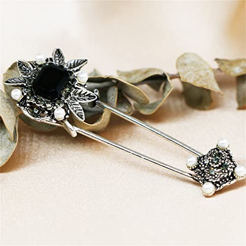 Broche fleur perle pour cardigan et pull vintage - 5