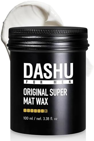 Dashu Premium Original Super Mat Wax for Men 3.5oz – Strong Hold Without Shine, Easy to Wash, Styling Wax