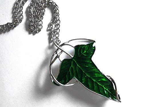 Elbenblatt Brosche Pin und Halskette - Hobbit Umhang Abzeichen und Halskette für Herr der Ringe Cosplay - Elfen-Brosche, Fantasy-Brosche Cover