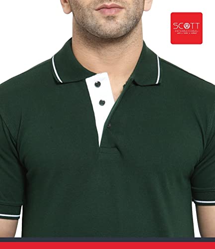 Image of Scott International Men's Cotton Regular Fit Polo T-Shirt