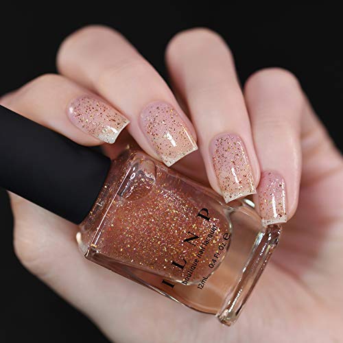 Image of ILNP Love Triangle - Metallic Silver, Gold, and Rose Flakie Topper Nail Polish, Chip Resistant, 7-Free, Non-Toxic, Vegan, Cruelty Free, 12ml