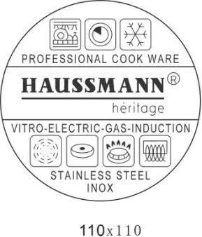 HAUSSMANN heritage-Couscoussiers/Cuit Vapeur/Faitout Inox- Revétement façon Pierre,Haute Qualité - Couvercle en verre- Tous feux dont induction (6Litre)