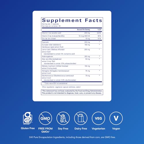 Pure Encapsulations Daily Immune | Comprehensive Immune Formula with Vitamin, Mineral, and Herbal Support | 120 Capsules* - Image 3