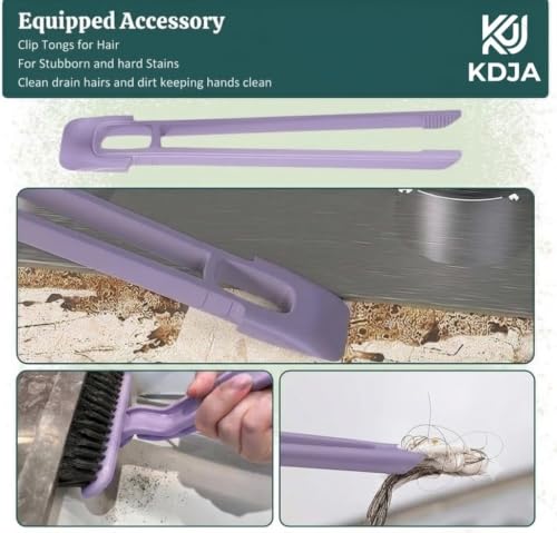 Image of AS Industries Multi-Function Bathroom Plastic Cleaning Brush,Tiles Cleaning Brush,Hard Bristle Rotating Crevice Gap Cleaning Brushes for Bathroom,Floor Cleaner Brush(Multi Colour)