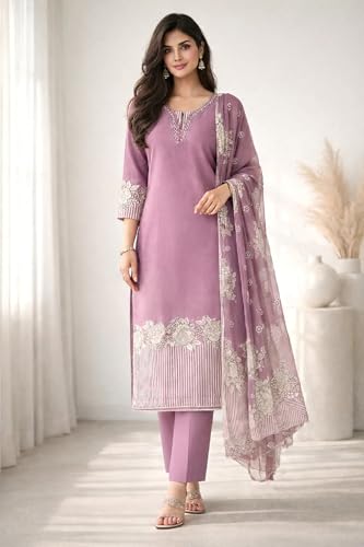 Image of FABNEX Kurta Set for Women | Stylish Cotton Printed Kurti Pant Set | Indo-Western Casual & Festive Kurta Set for Women (K-220-21)