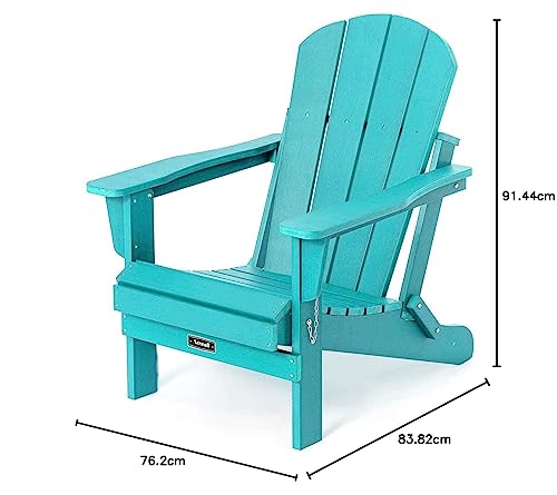Image of RS Enterprises Chair Patio Chairs Lawn Chair Outdoor Chairs Painted Adirondack Chair Weather Resistant- Wooden (2, Blue)
