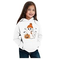 Sweatshirt Enfant Halloween - Manches Longues, Col Rond, Imprimé Mignon, Pour Filles Et Garçons
