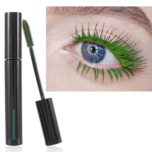 Kilshye Colorful Mascara Mascaras Thick Eyelash Wataerproof Eyelashes Thicker Long Lasting Eyes Makeup for Women and Girls Pack of 1 (B- Green)