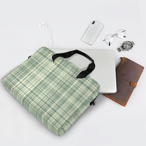 Funda para portátil patrón cuadros verde menta 13-15.6 pulg miniatura 7