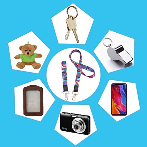 Lanyard for Keys, Neck Lanyard Neck Strap Keychain Wristlet Strap Key Chain Holder for Men and Women Apply to Key Chain Cell Mobile Phone Id Badge Card Holder Long Lanyard + Short Lanyard 2 Pack