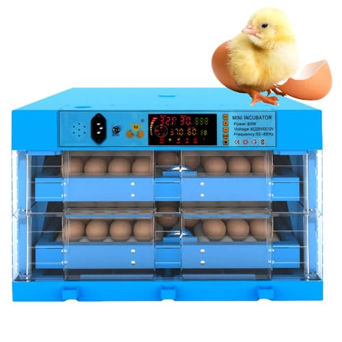 ZephyrGlow Incubadora de Huevos Incubadora de Aves de Corral con Pantalla LED Digital y Control automático de Temperatura - con volteo automático Huevos para Huevos gallina y Huevos codorniz,128Egg