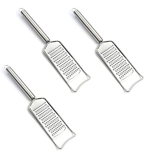 TopHomer Lot de 3 râpes à fromage et citron - Acier inoxydable - Lame tranchante - Pour râper facilement citron, chocolat, fromage, beurre, orange, agrumes, noix, ail, gingembre