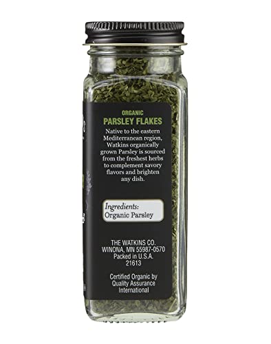 Image of Watkins Gourmet Organic Spice Jar, Parsley Flakes, 0.59 Ounce Jar, 3-Pack