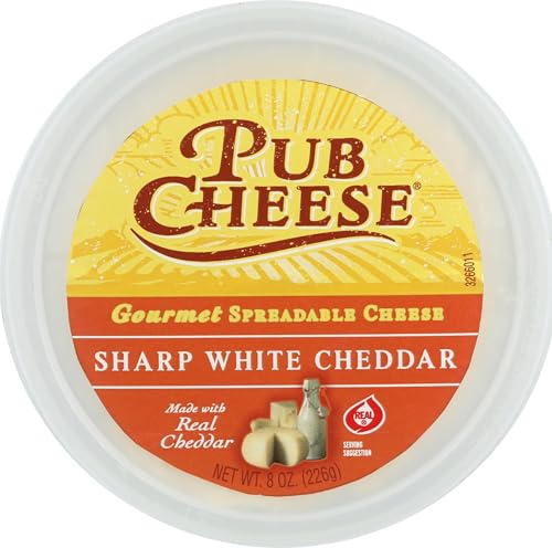 Pub Cheese, Spread White Cheddar, 8 Ounce
