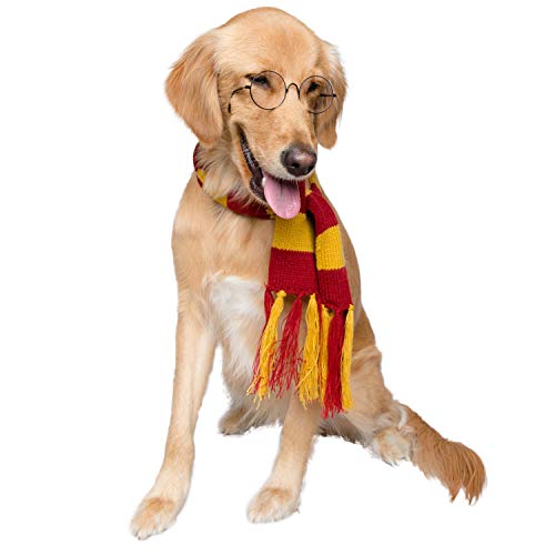 Pet Krewe Hipster Wizard Scarf Dog Costume - Fits Small, Medium, Large And Extra Large Pets - Perfect For Halloween, Christmas Holiday, Parties, Photoshoots, Gifts For Dog Lovers #TOP3