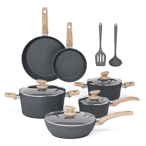 MAISON ARTS Pots and Pans Set Non Stick, 12 Piece
