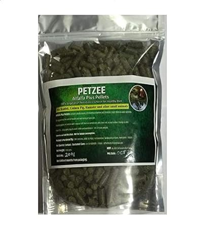 Petzee Alfalfa Pellets (Premium), Complete Food for Rabbits, Guinea Pig, Hamsters and Other Small Animals (950gm)