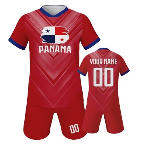 Custom 24/25 Panama Soccer Jersey Set for Kids Boys Youth Printed Name Number Logo Sports Uniforms Shirts Shorts Fans Gifts -  Ollvkus