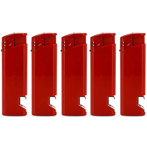Briquet décapsuleur Rouge par 5