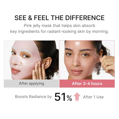medicube Jelly Gel Mask with Salmon DNA PDRN Pink Collagen | Overnight Face Mask for Glass Glow Skin | Elasticity, Hydrating, Firming and Moisturizing | Korean Skincare, 28g x 4ea - Image 5