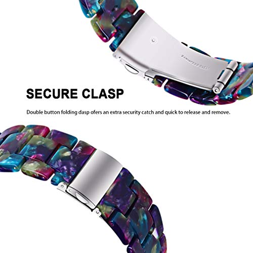 Resin Bands Compatible With Galaxy Watch4 40Mm 44Mm/Galaxy Watch4 Classic 42Mm 46Mm/Galaxy Watch3 41Mm Watchband 20Mm Resin Watch Strap Band Stainless Steel Buckle Strap Bracelet For Galaxy Watch 5/Galaxy Watch 5 Pro (Multicolor) #TOP2