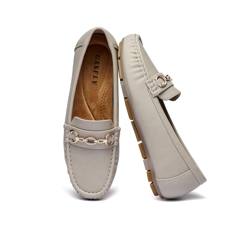 Image of Women's Business Loafers Work Casual Flats Shoes Lightweight Penny PU Leather Slip On Walking Shoes