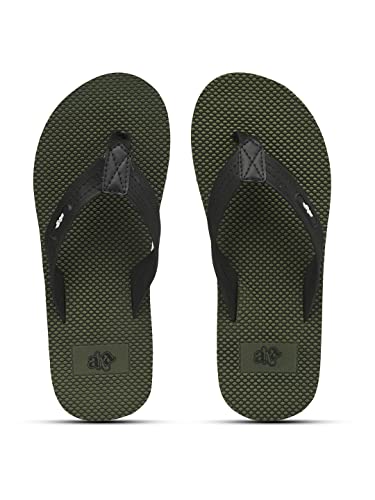 Image of Liberty A-HA JTN-03 Casual Flip-Flops for Men - Grey, Navy Blue & Olive Green | Slip-on /Flats Slippers - Durable and Lightweight | Comfortable and Soft Insole for Everyday Wear - Cushioned Footbed