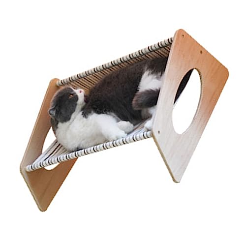 Cama Elevada para Animais de Estimação, Rede de Cama de Gato de Linho Resistente e Respirável para A