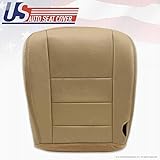 2002-2007 Compatible with Ford F250 F350 Super Duty Lariat Driver Bottom Leather Seat Cover TAN