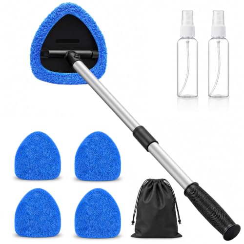 25.5' Extra-Long Reach – Super Absorbent Coral Velvet Windshield Cleaner Tool, Streak-Free...