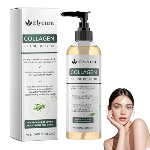 2026 New Collagen Oil Elycura Collagen Lifting Body Oil for Skin Tightening Magic Firming Body Oil Moisturizes & Smoother Skin Collagen Oil for Skin Tightening (1 Box)