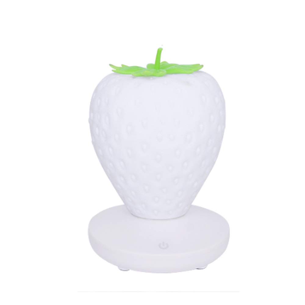 Dotykowa, ściemnialna lampka nocna LED, silikonowa lampka nocna w kształcie truskawek, lampka nocna USB, dekoracja sypialni (kolor: C) interesting