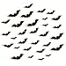Fashionwu 3D Bats Stickers, Halloween Party Supplies Waterproof Scary Bats Wall Decals DIY Home Window Decor, Removable Bats Stickers for Indoor Outdoor Halloween Wall Decorations - 80pcs